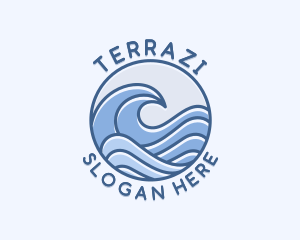 Coastal Ocean Waves logo design