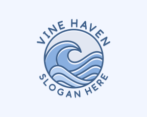 Coastal Ocean Waves logo design