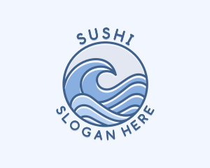 Coastal Ocean Waves logo design