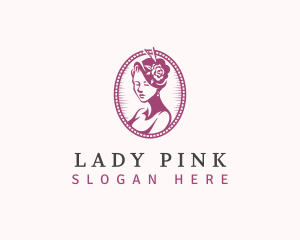 Lady Beauty Flower logo design