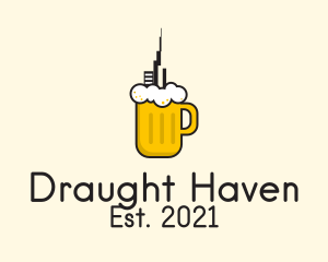 City Draught Beer  logo design