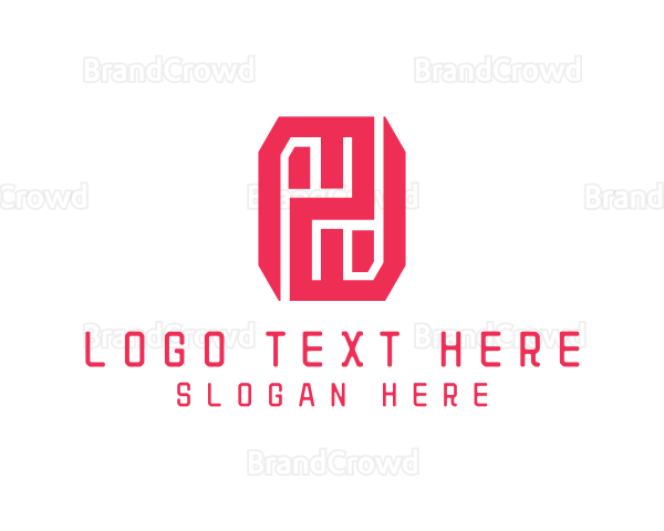 Hexagon Rune Letter AE Logo