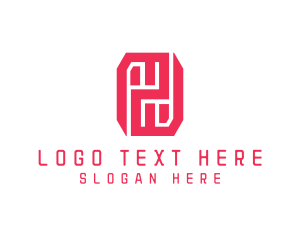 Initials - Hexagon Rune Letter AE logo design