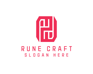 Rune - Hexagon Rune Letter AE logo design