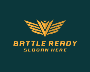 Infantry - Golden Military Badge logo design