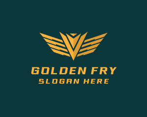 Golden Military Badge logo design