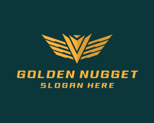 Golden Military Badge logo design