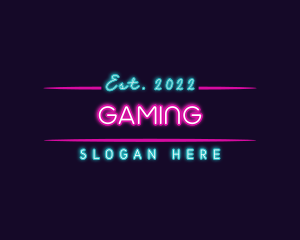 Modern Neon Gaming Logo