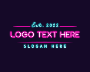 Signage - Modern Neon Gaming logo design