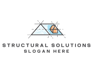 Structural - Structural House Roof logo design