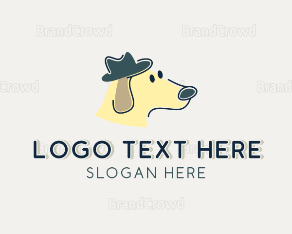 Dog Hat Cartoon Logo