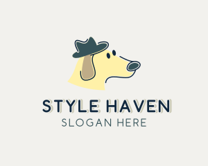 Dog Hat Cartoon Logo