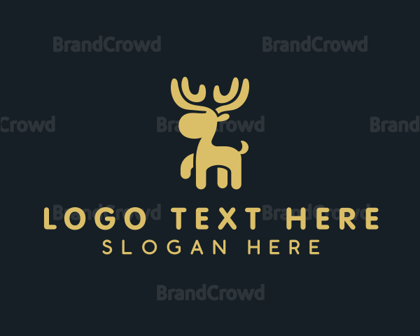 Wildlife Deer Antlers Logo