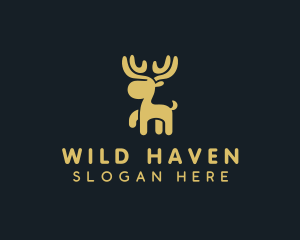 Wildlife Deer Antlers logo design