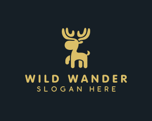 Wildlife Deer Antlers logo design