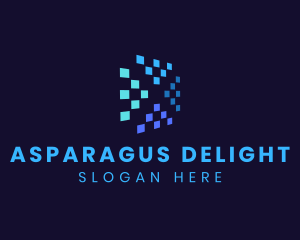 Blue Digital Pixels logo design