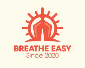 Emphysema - Red Lung Viral Disease logo design