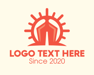 Breathing - Red Lung Viral Disease logo design