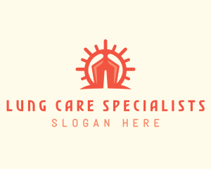 Lung Disease Healthcare logo design