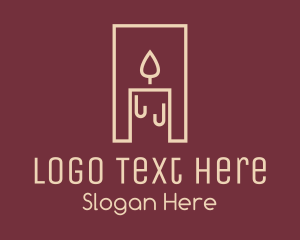 Beige - Beige Wax Candle logo design