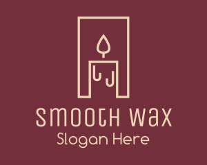 Wax - Beige Wax Candle logo design