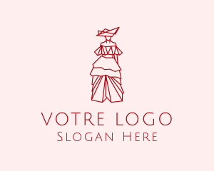 Woman Fashion Design Gown Logo