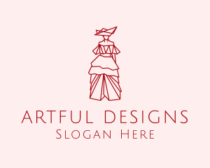 Woman Fashion Design Gown logo design