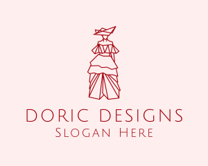 Woman Fashion Design Gown logo design