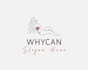 Floral Nude Woman Beauty Logo