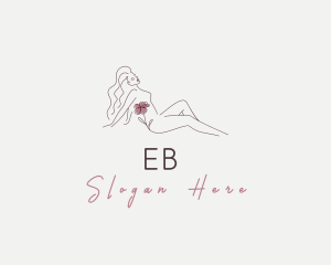 Girl - Floral Nude Woman Beauty logo design