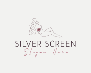 Naked - Floral Nude Woman Beauty logo design