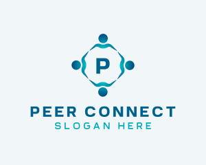 Peer - Human Social Group logo design