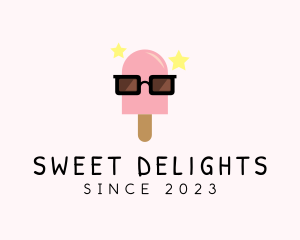 Ice Cream Popsicle Shades logo design