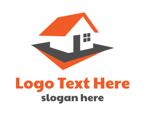 Land - Red Roof House logo design