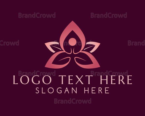 Yoga Flower Meditation Logo | BrandCrowd Logo Maker