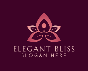 Relax - Yoga Flower Meditation logo design