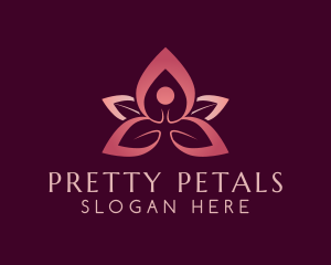 Yoga Flower Meditation logo design