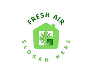 House Fan Eco logo design