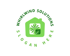 Whirlwind - House Fan Eco logo design