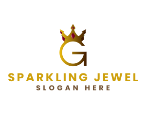 Crown Jewel Letter G logo design