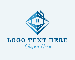 Home Insurance - Geometric House Architecture logo design