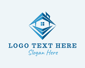 Roofer - Geometric House Architecture logo design