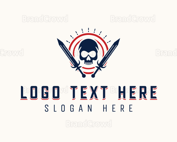 Hunter Skull Sword Logo