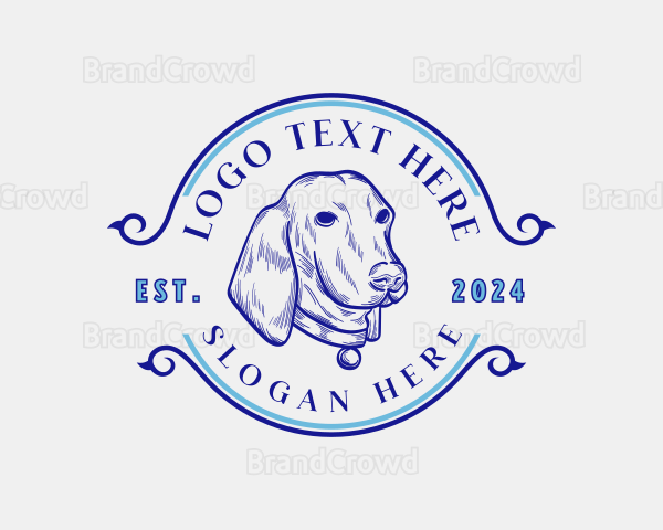 Canine Dog Daschund Logo