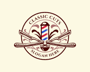 Barber Razor Groomer logo design