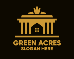 Lot - Golden House Real Estate logo design