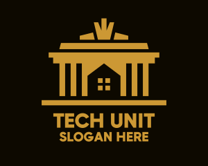 Unit - Golden House Real Estate logo design