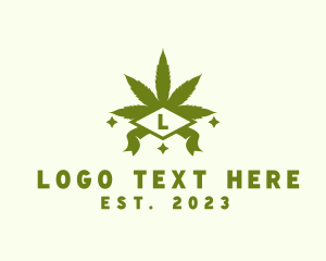 Herbal Medicine - Organic Cannabis Leaf logo design