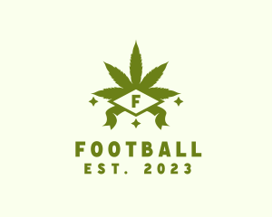 Badge - Organic Cannabis Leaf logo design