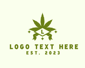 Natural - Organic Cannabis Leaf logo design